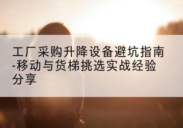 江口移动式升降机怎么选-工厂采购升降设备避坑指南-移动与货梯挑选实战经验分享